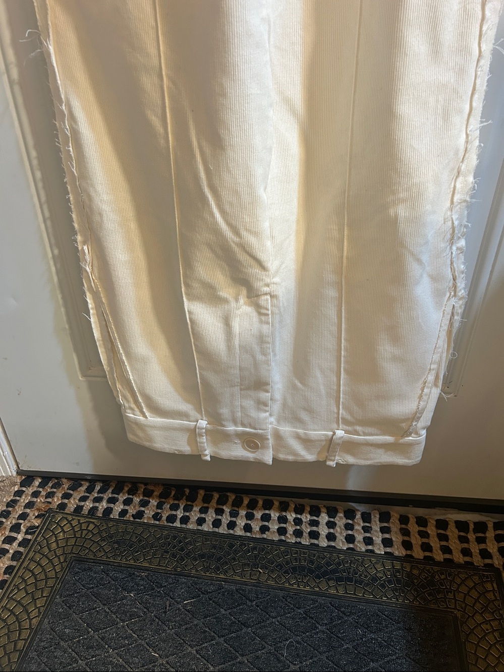 Cream Maxi Dress - Elegant corduroy upside down Skirt. If you know, you know. - Picture 6 of 10
